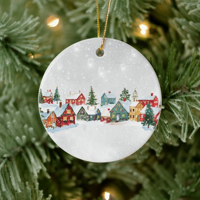Maisons lunaires neige Noël ornement arbre de Noël (Arbre)