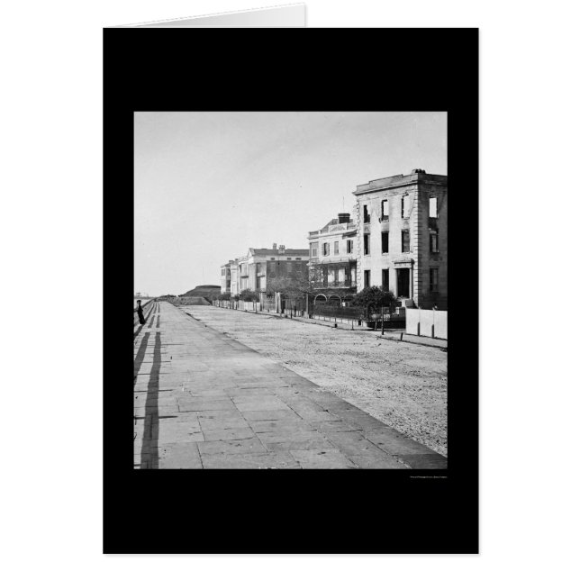 Maisons sur la batterie à Charleston, SC 1865 (Devant)