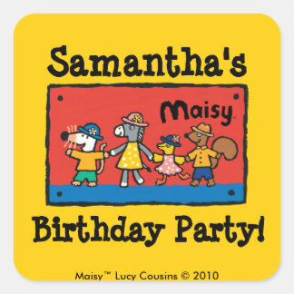Maisy and Best Friends Hold Hands Square Sticker