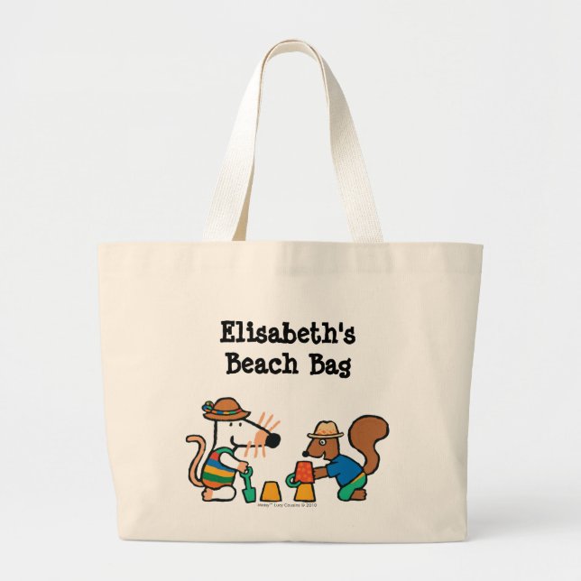 Maisy and Cyril Build a Sand Castle Large Tote Bag (Front)