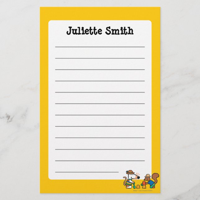 Maisy and Cyril Build a Sand Castle Stationery (Front)