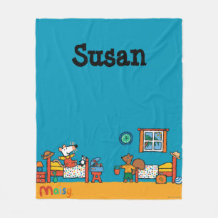 Maisy and Cyril Go on Vacation Scene Fleece Blanket