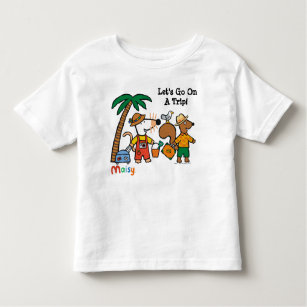 Maisy and Cyril with Palm Tree at the Beach Toddler T-shirt