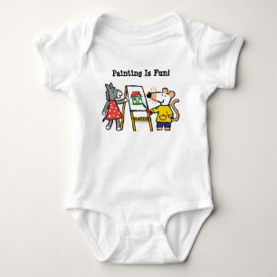 Maisy and Dotty Paint at Preschool Baby Bodysuit