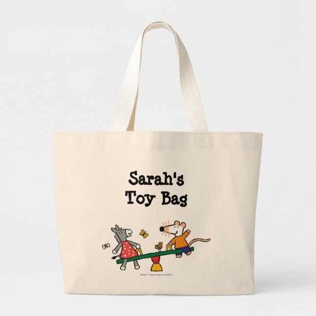 Maisy and Dotty Seesaw at the Playground Large Tote Bag (Front)