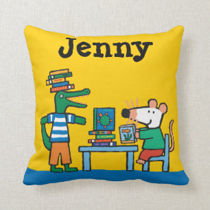 Maisy and Friends Enjoy the Library Throw Pillow