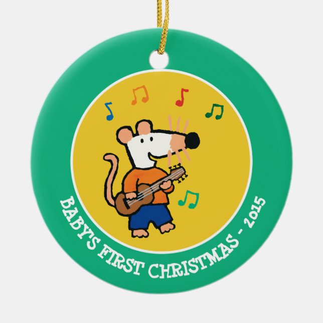 Maisy and Friends Play in the Band Ceramic Ornament (Front)
