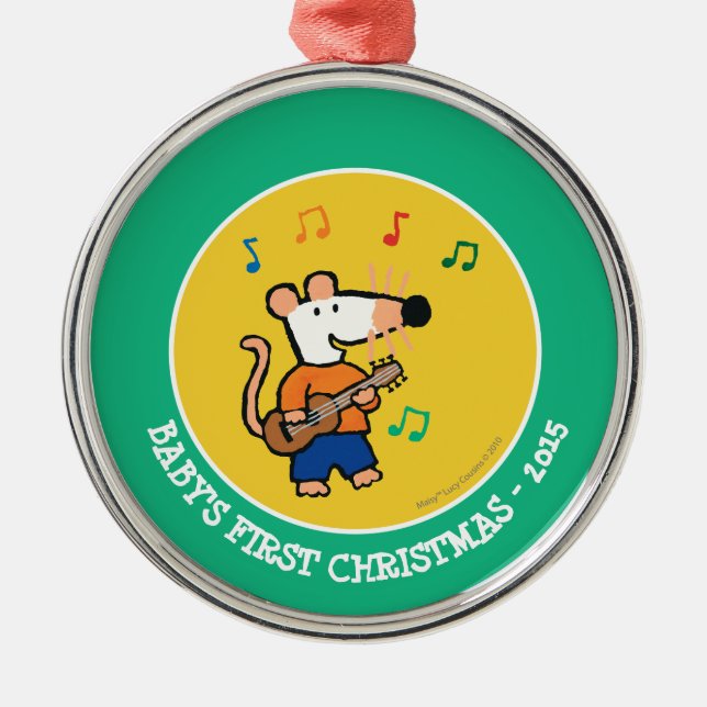 Maisy and Friends Play in the Band Metal Ornament (Front)