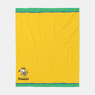 Maisy Collecting Shells At The Beach Fleece Blanket