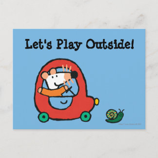 Maisy Drives a Cute Red Car Postcard