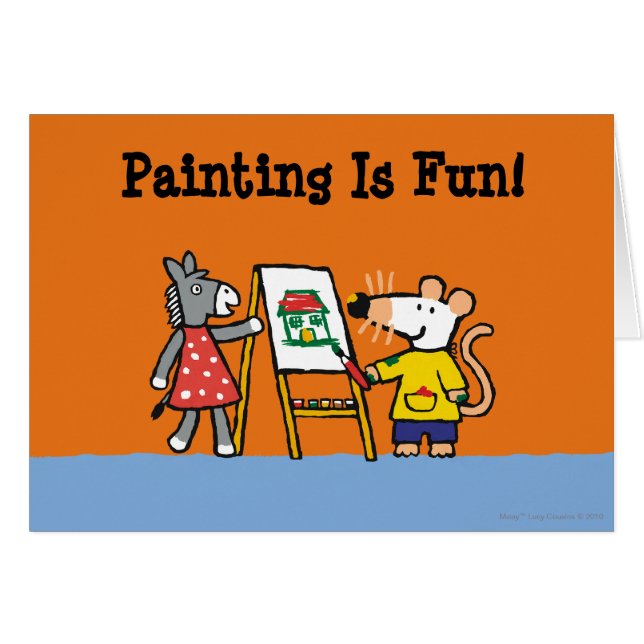 Maisy et peinture pointillée à l'école maternelle (Devant horizontal)