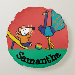 Maisy on the Playground with Friends Round Pillow