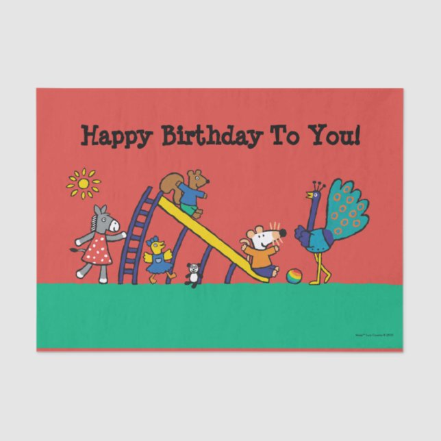 Maisy on the Playground with Friends Tissue Paper (Front)