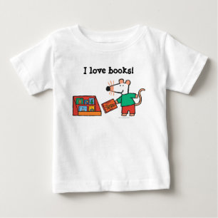 Maisy with Library Books Baby T-Shirt