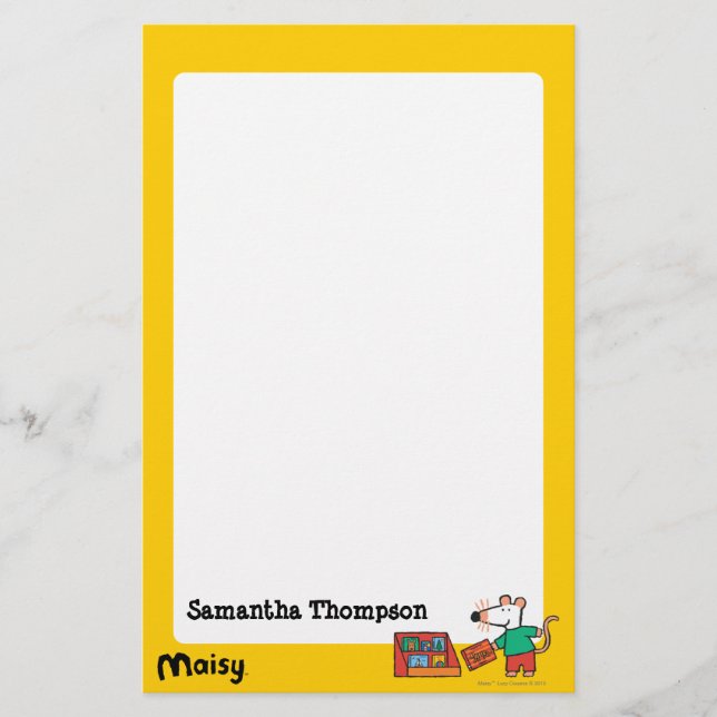 Maisy with Library Books Stationery (Front)