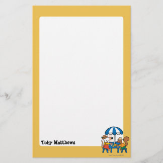 Maisy Writes Postcards under Blue Umbrella Stationery