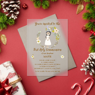 MAITE Communion Invitation (on acrylic )