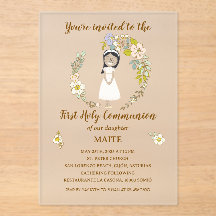 MAITE Communion Invitation (on acrylic )