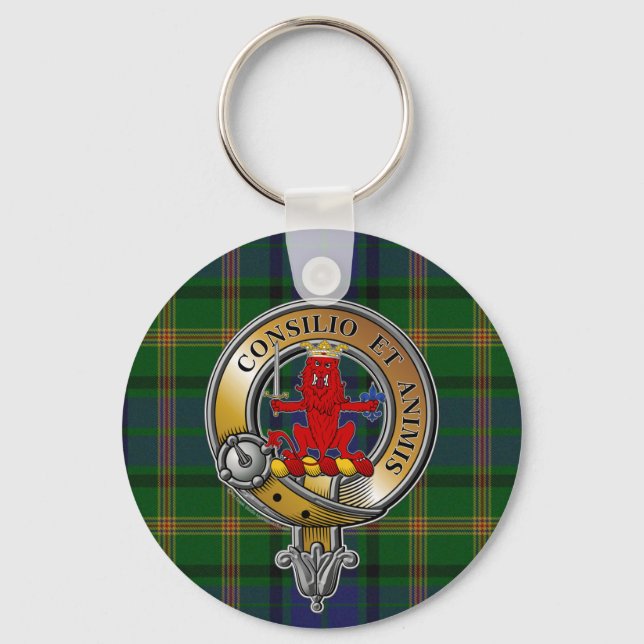 Maitland Tartan & Badge Keychain (Front)