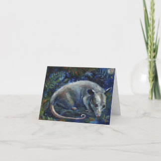 "Maître de la nuit", une carte de voeux d'opossum