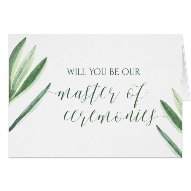 Maître de verdure de carte de mariage de (Devant horizontal)