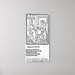 Maitre Pathelin and Guillemette Canvas Print