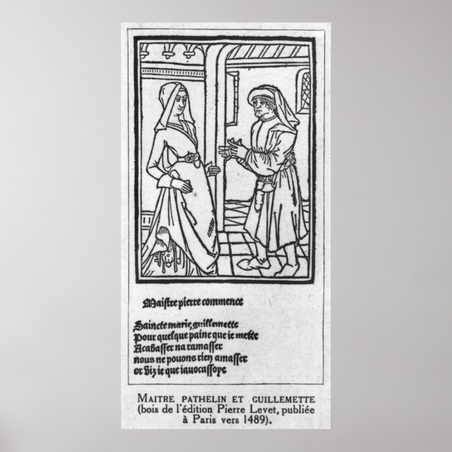 Maitre Pathelin and Guillemette Poster (Front)