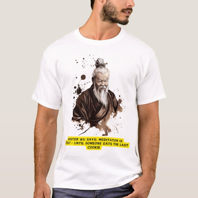 maître Wu T-shirt | Dessin chinois de Tuchev (Devant)