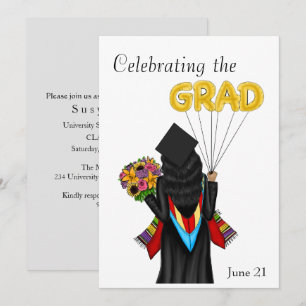 Maîtrise Diplômée Illustration Invitation 