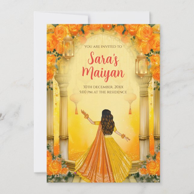 Maiyan invitations & Haldi invites Digital (Front)