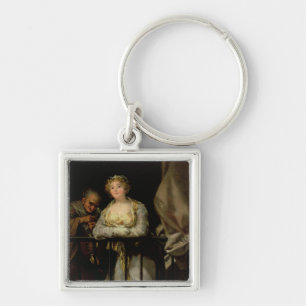 Maja and Celestina on a Balcony, 1805-12 Keychain