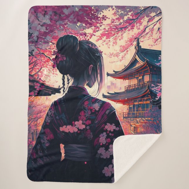 Maja Kirschblossom - Sherpadecke Sherpa Blanket (Front)
