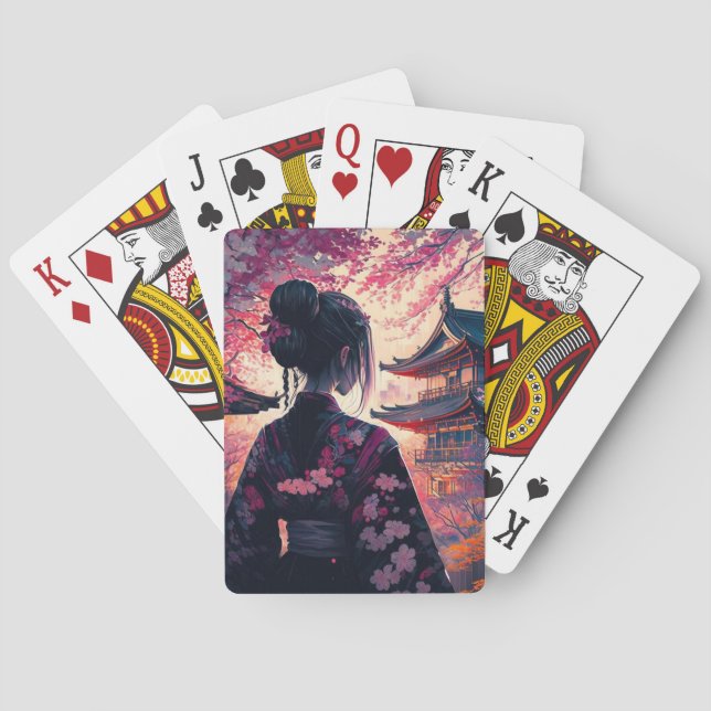 Maja Kirschblüten - Classic playing cards (Back)