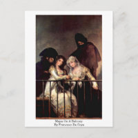 Majas On A Balcony By Francisco De Goya
