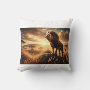 majestätischer Löwe Throw Pillow