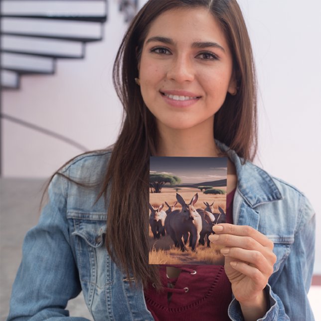 Majestic Aardvark Roam the Arid Plains Postcard (Creator Uploaded)