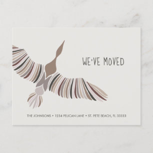 Majestic Abstract Goose We've Moved Announcement Postcard