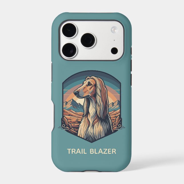 Majestic Afghan Hound Mountain Sunset Graphic (Verso)