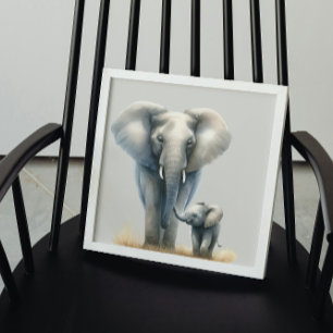 Majestic African Elephant Stretched Canvas Print