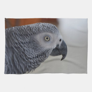 Majestic African Grey Parrot Kitchen Towel