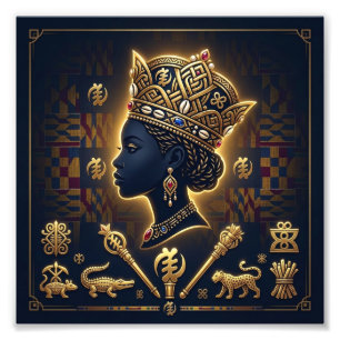Majestic African queen portrait Photo Print