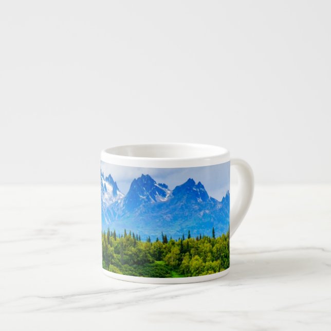 Majestic Alaska Mountains Espresso Cup (Front Right)
