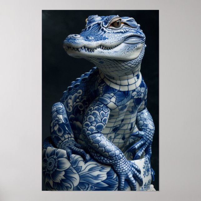 Majestic Albino Alligator Poster - Exquisite Tradi (Front)