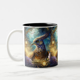 majestic andalusian bird inspired Two-Tone coffee mug