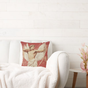 Majestic Angelic Archer - A Symbol of Love and Pas Throw Pillow