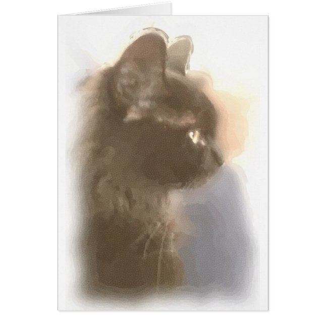 Majestic aquarelle noir chat (Devant)