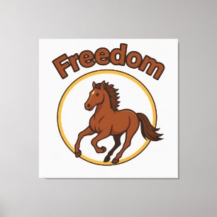 **Majestic Arabian Horse in the Golden Desert** Canvas Print