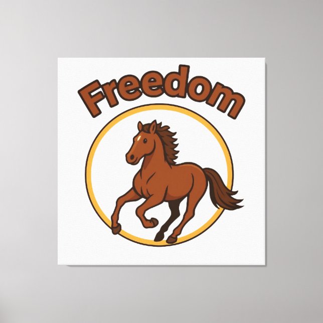 **Majestic Arabian Horse in the Golden Desert** Canvas Print (Front)