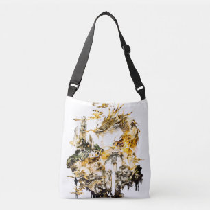 Majestic Asian Mythology Dragon Temple Fantasy  Crossbody Bag