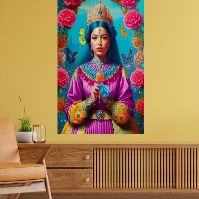 Majestic Asian princess with gemstone Poster (Living Room 2)
